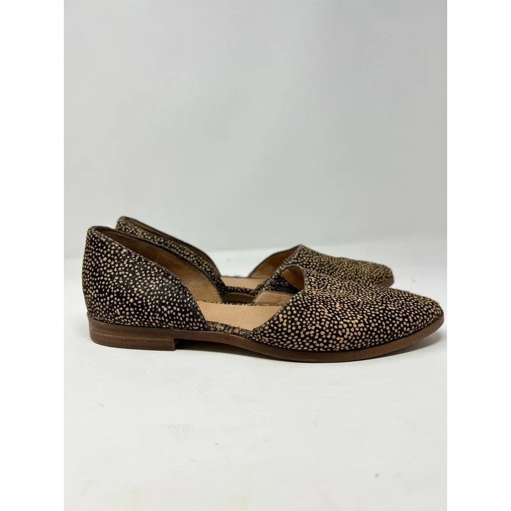 Madewell Marisa D'orsay Flat in Spotted Calf Hair Sz‎ 7